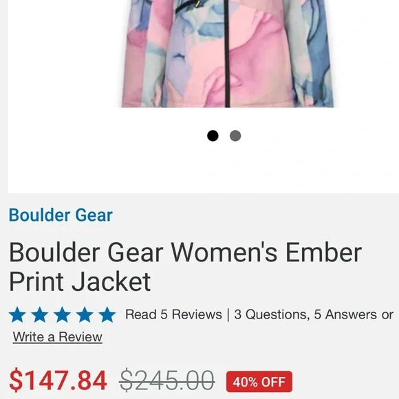 Boulder Gear Women's Ember Print Ski Jacket - Picture 8 of 8